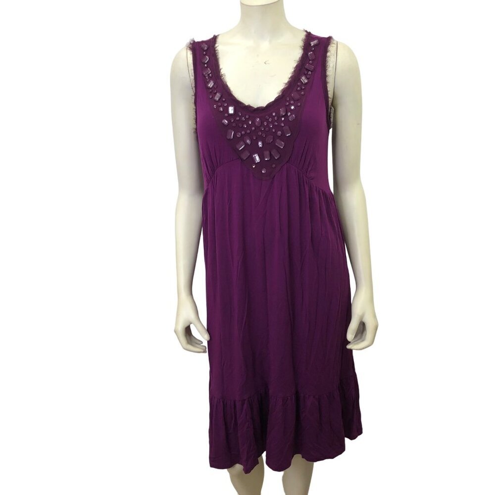 LOFT‎ SLEEVELESS SCOOP NECK S LINE KNIT DRESS MD